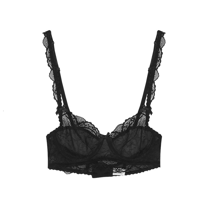 Spicy Girl Black Mesh Long Sleeve T-Shirt Top with Lace Bra for Women Summer Half Skirt Three-Piece Set