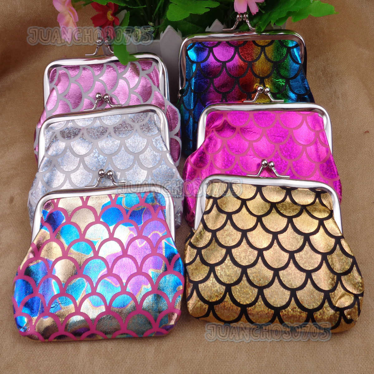 New Gold Stamping Clip Fish Coin Purse Bridge Bank Card Gift Bag Key Bag H250806