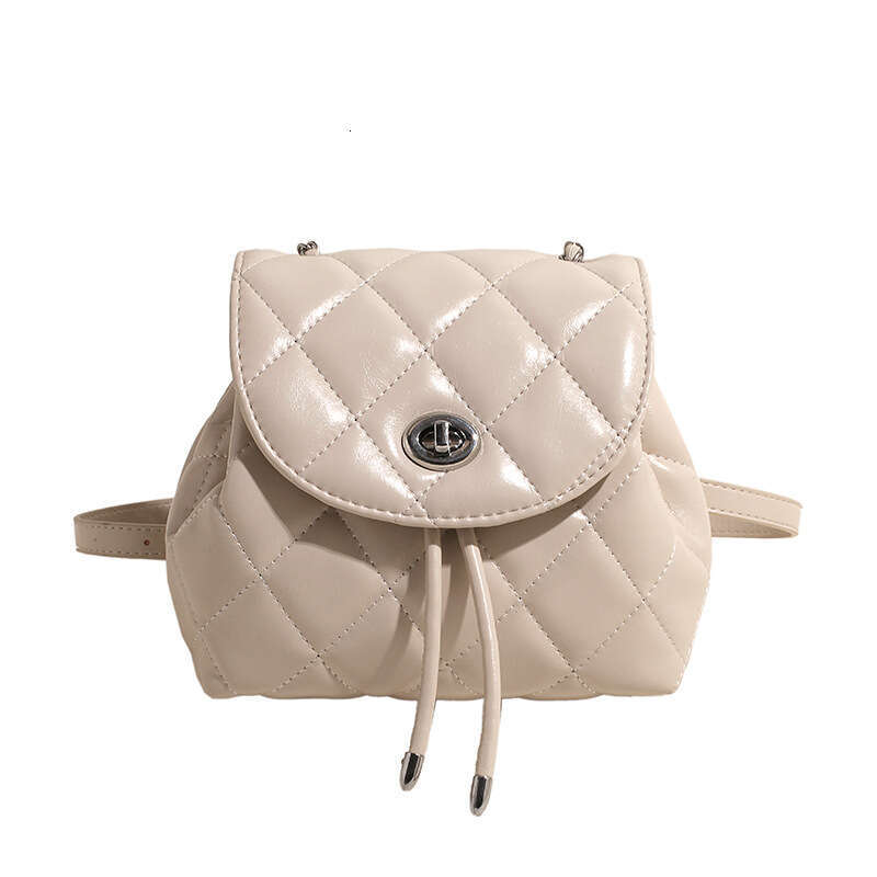Quilted Mini Backpack with Drawstring Closure - Adjustable Straps, Stylish Buckle, Ideal for Women's Daily Outfits and Casual Gatherings