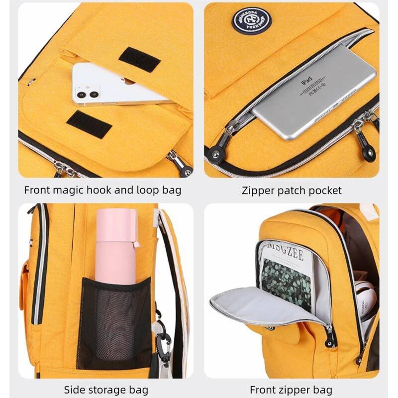 Kid's Wheeled Backpack Large Capacity Rolling Duffel Bag with Telescopic Handle Waterproof 19 Colors for School Students Boys high-quality