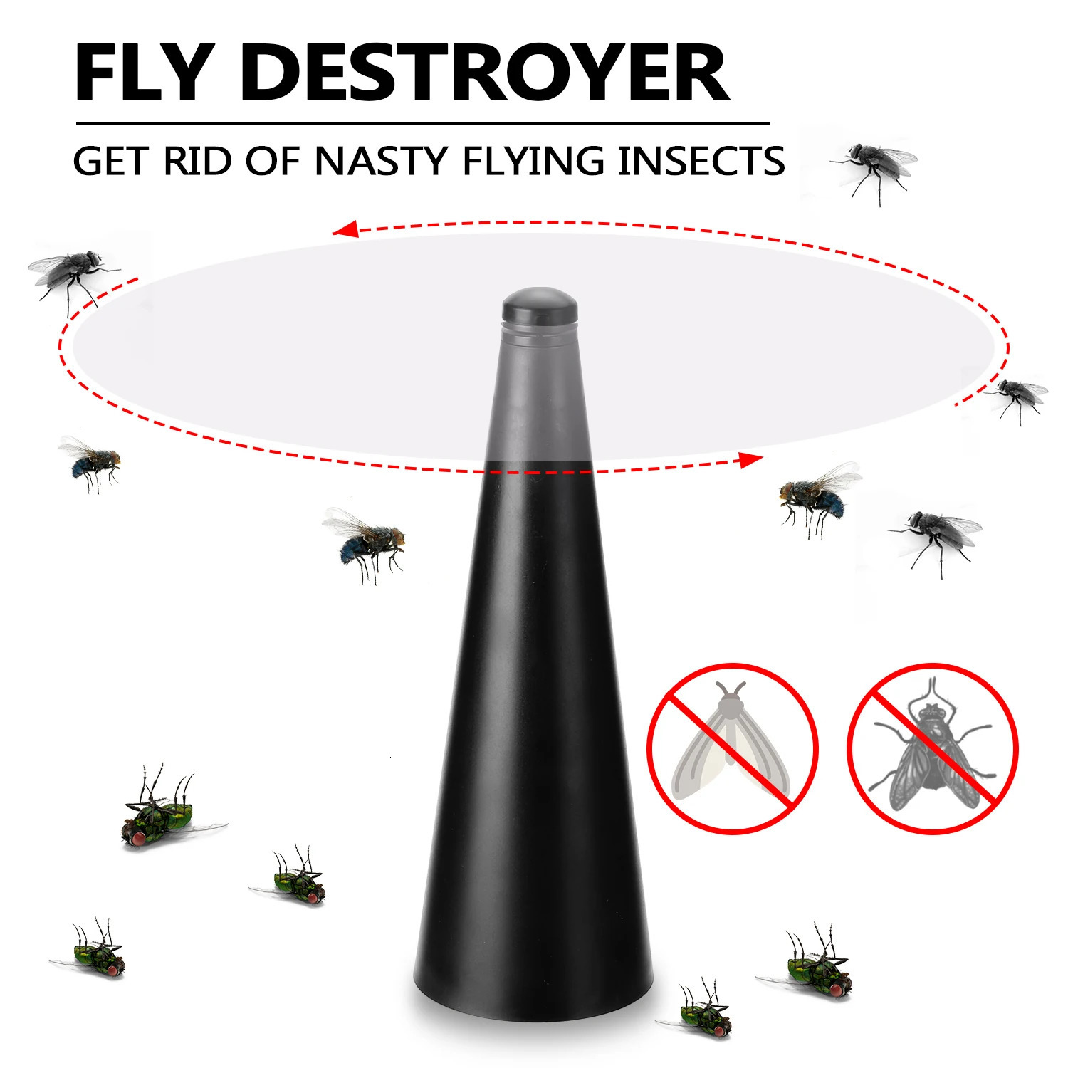 Outdoor Multifunctional Fly Repellent 360° Rotation Fantype Food Protector Pest Drive Away Table Fan Hiking Camping Equipment 250806