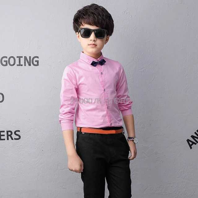 Shirts For Boys Brand Autumn Kids Cotton Shirts Children Clothing Boys Teenage Sports School Uniform Formal Dress Shirts X250806