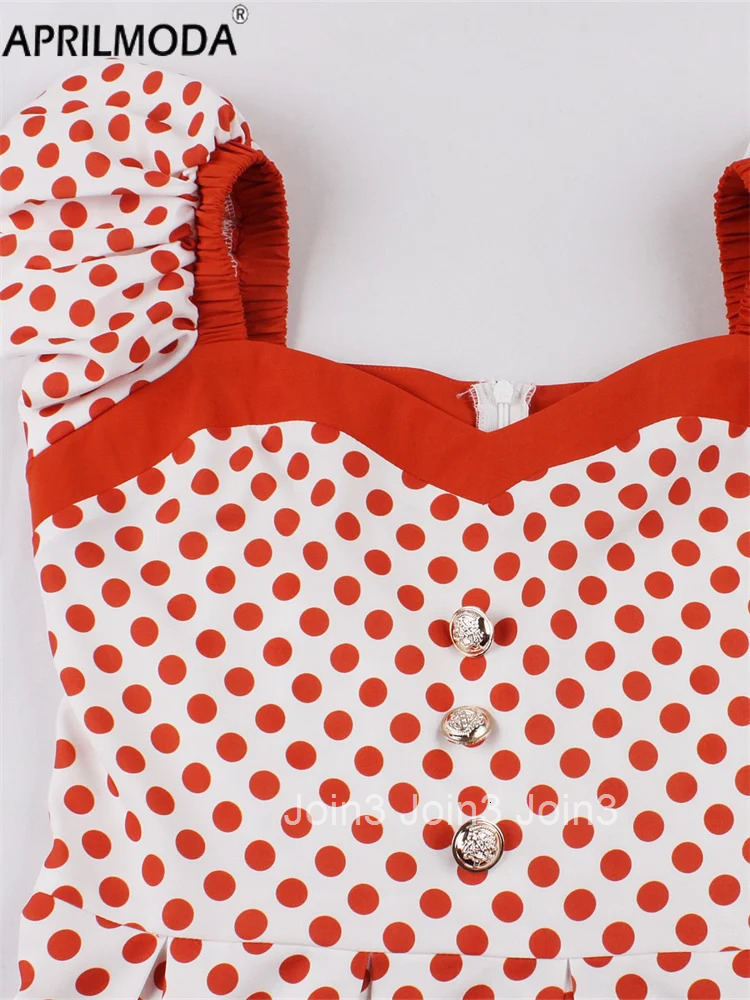 Peter Pan Collar Kawaii Vintage Swing A Line Casual Dress for Summer Polka Dot Print Patchwork Elegant Office Wear Holiday Dress