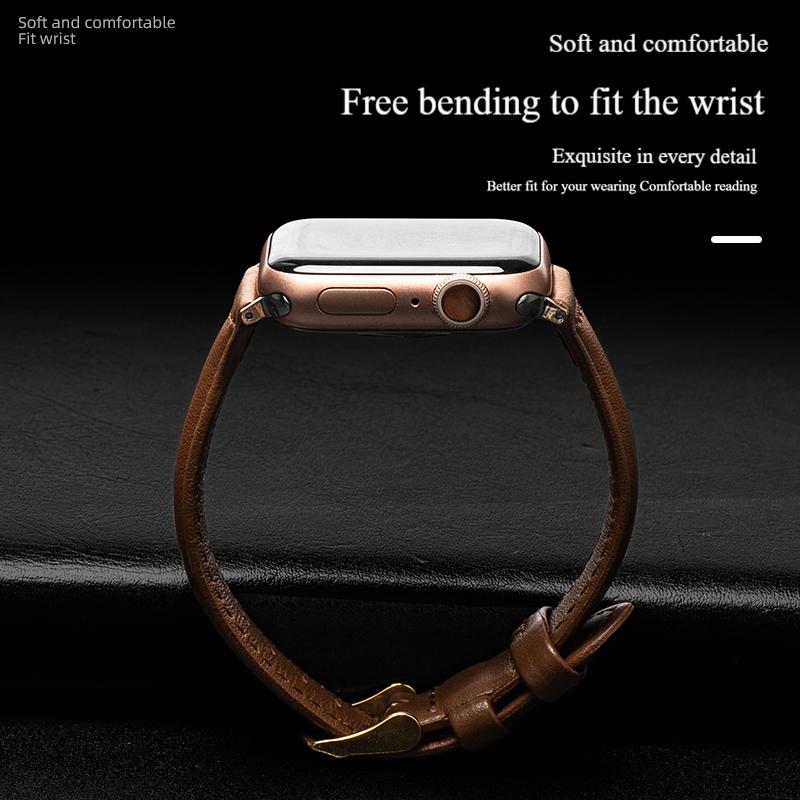 Elegant Replacement Bracelet for Modern Timepieces - Sleek Design Suitable Across Various Model Sizes Waterproof Leather Watch Band - AW369