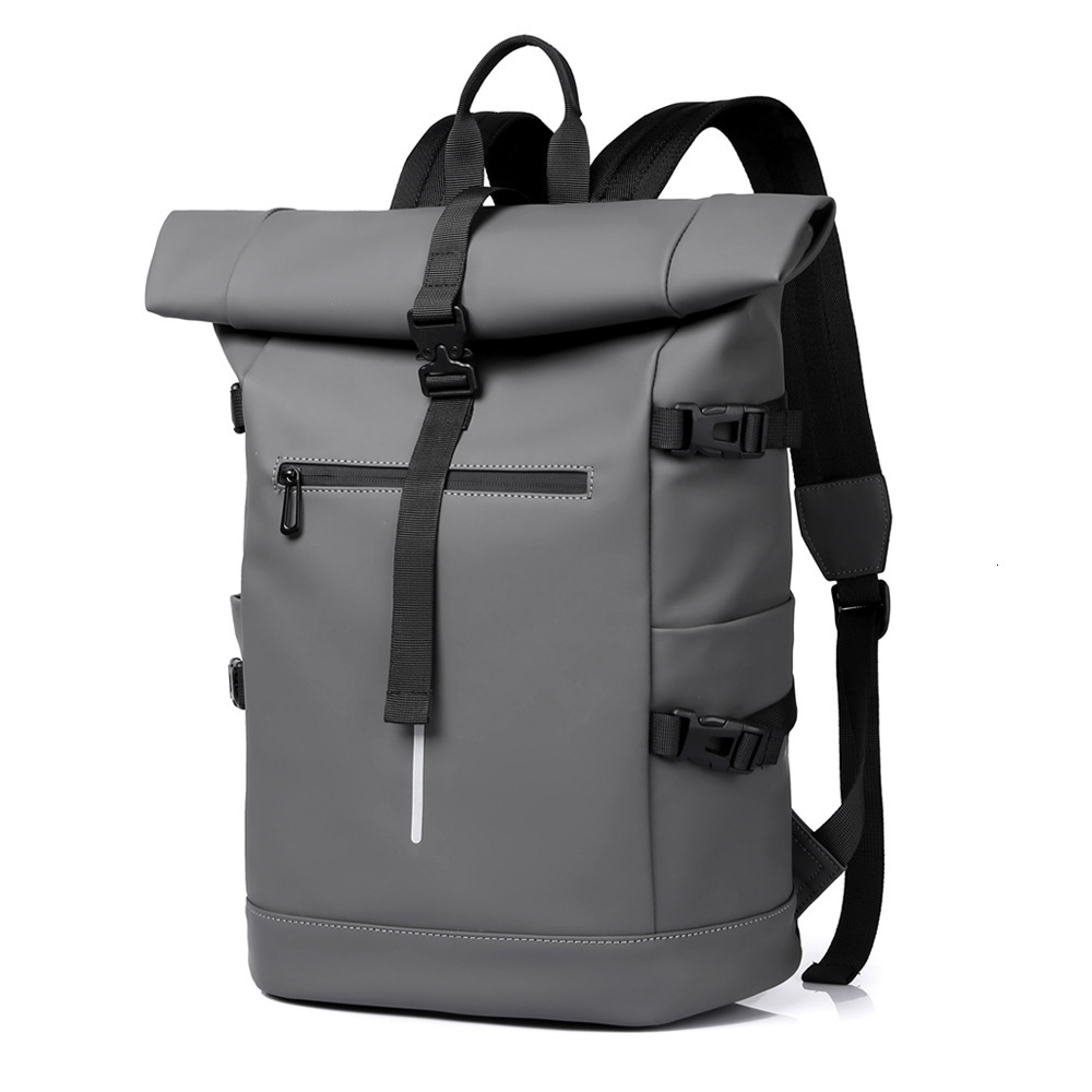 2025 New Brand Roll-Up Men's Backpack Trendy Single Commuter Large Capacity Double Shoulder Bag ddmymoon