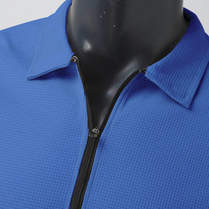 2025 Men's Autumn New Youth Waffle zipper lapel Slimming cardigan Jacket European code: S-3XL