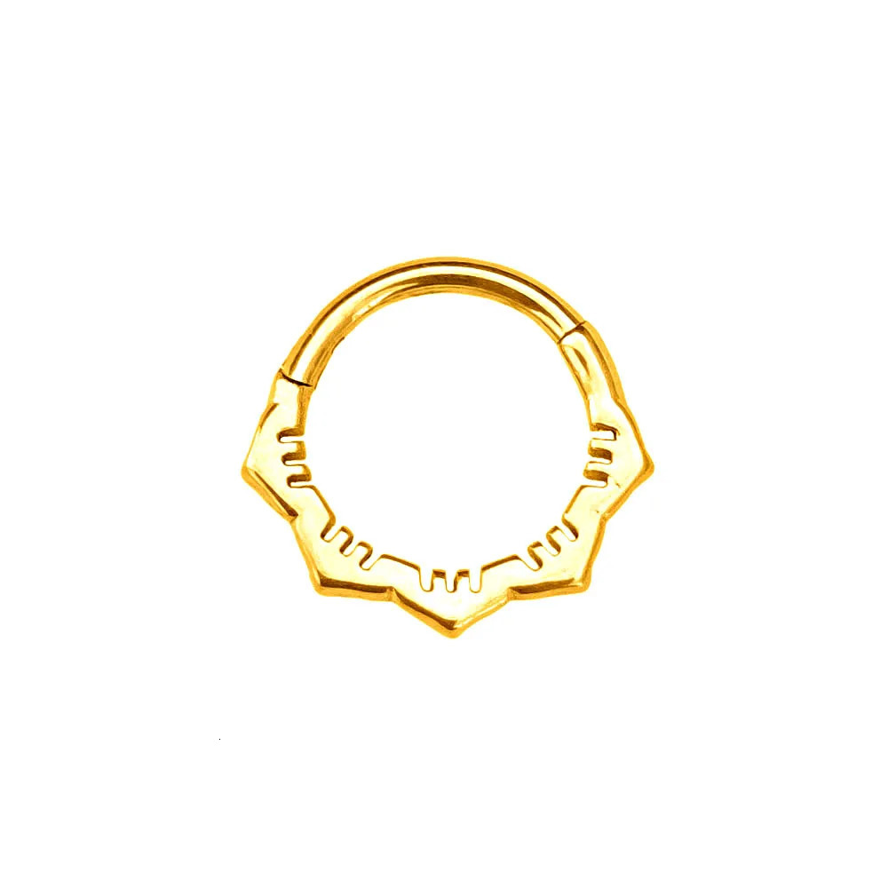 Flower Snake Heart Clicker Septum Piercing Jewelry CZ Zircon Daith Conch Earring Bee Drop Nose Rings 316L Steel 16G 250805