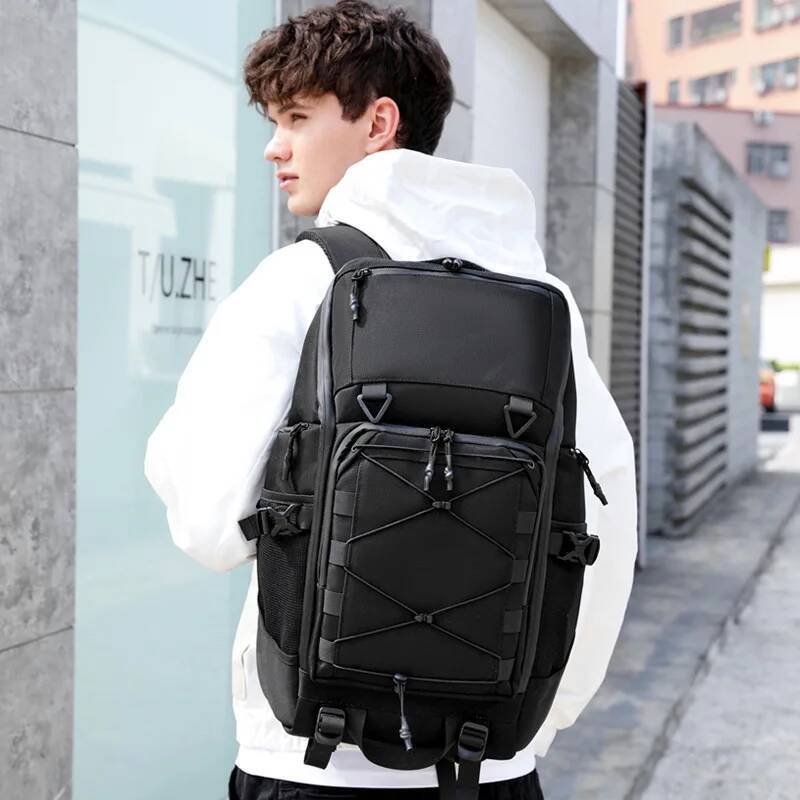 17.3 inch Laptop For Men 35L Travel Nylon Bag Outdoor Waterproof Multi-function Large Capacity Hiking Backpack high-quality
