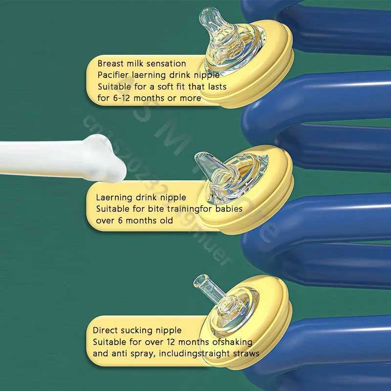 Anti-flatulence Bottle/Childrens Straw Cup/Newborn Baby Bottle/Infant Learning Drinking Cup/240/300ML Three Uses for One Bottle X250806