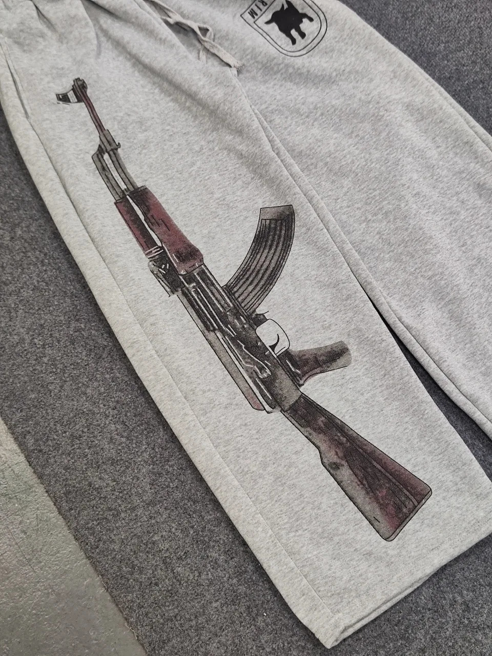 Harajuku Loose Double Waisted Sweatpants Y2K American Solid Color Letter Embroidery Casual Pants Hip Hop Drawstring Waist Jogger 250806