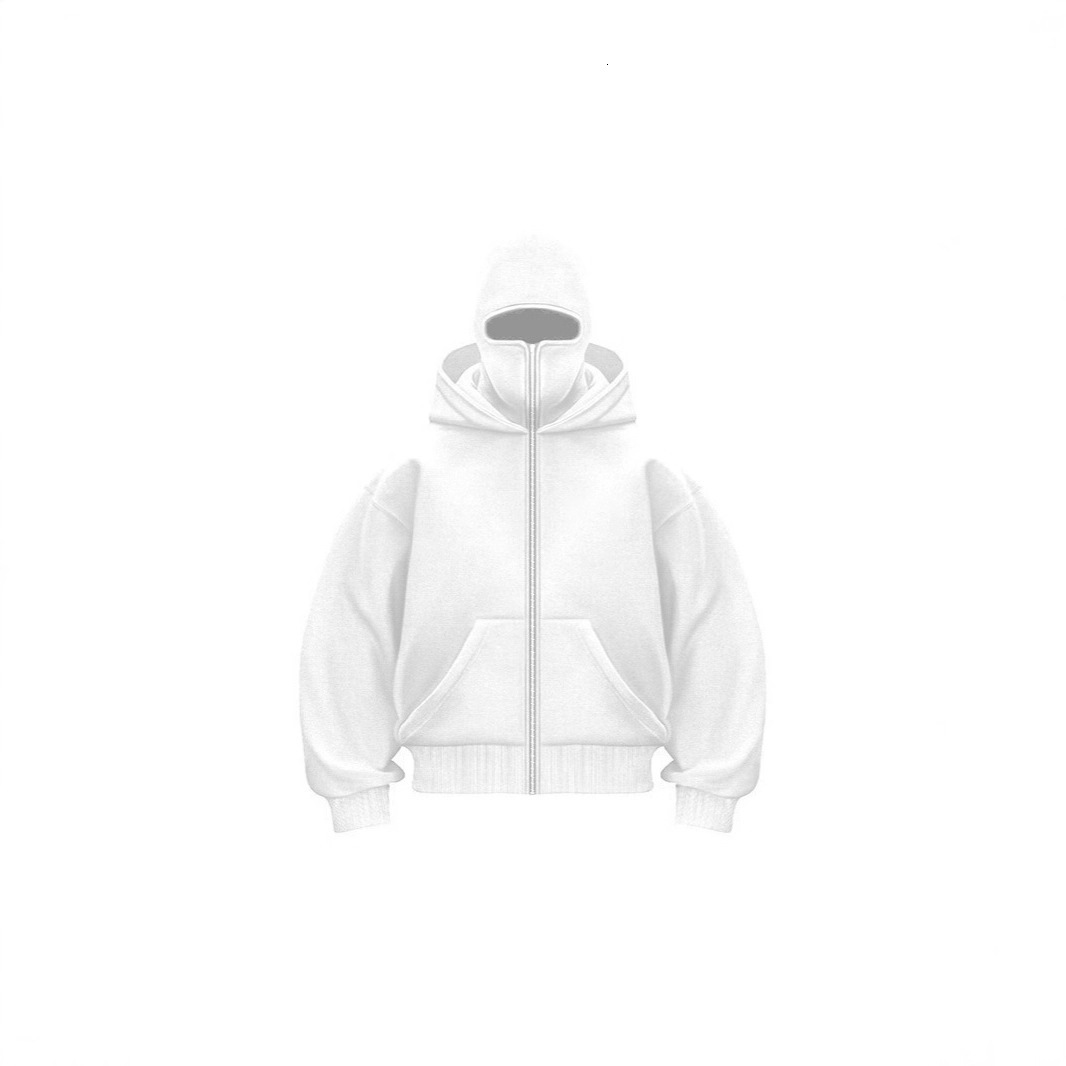 Light Board Ins New Zipper Hooded Sweatshirt Jacket Unisex Double Hood Autumn Winter Couple Top