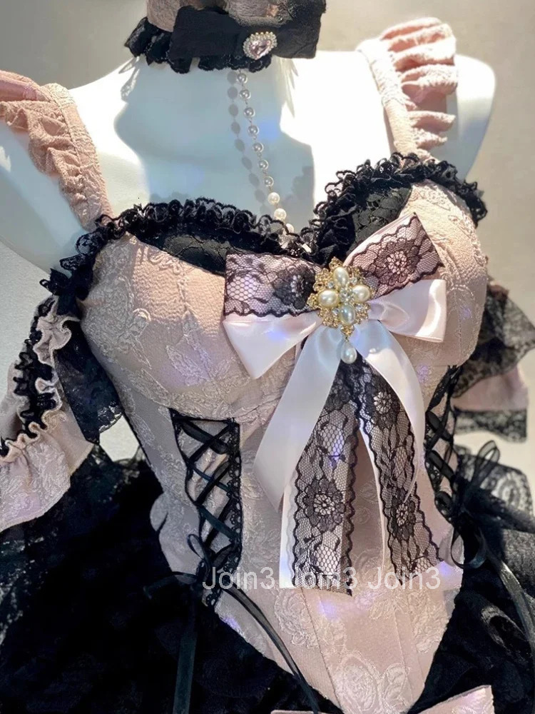 Summer Sweet Elegant Women Lolita Dress Y2k Lace Off Shoulder Design Short Party Dress Female Retro Chic Korean Popular Clothes