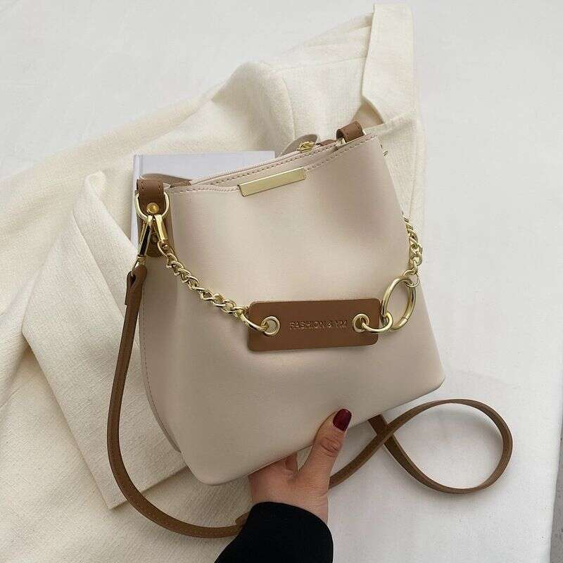 Women's Popular Crossbody Female Bucket Fashion Texture Solid Color Shoulder Bag