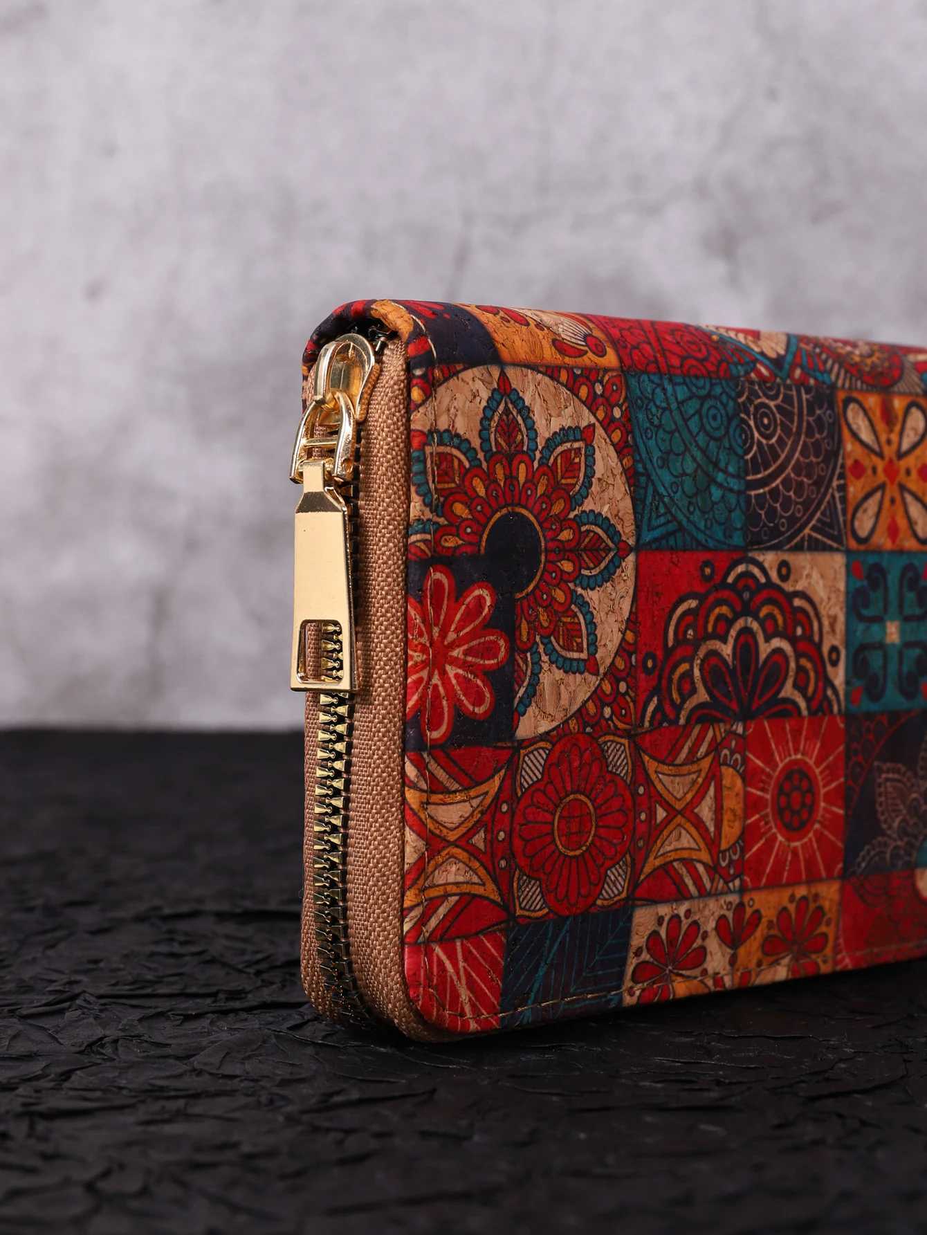 Cross-border PU Long Wood Grain Large-Capacity Multi-Card Slot Personality Literary Retro Wood Grain Womens Wallet XJ250806