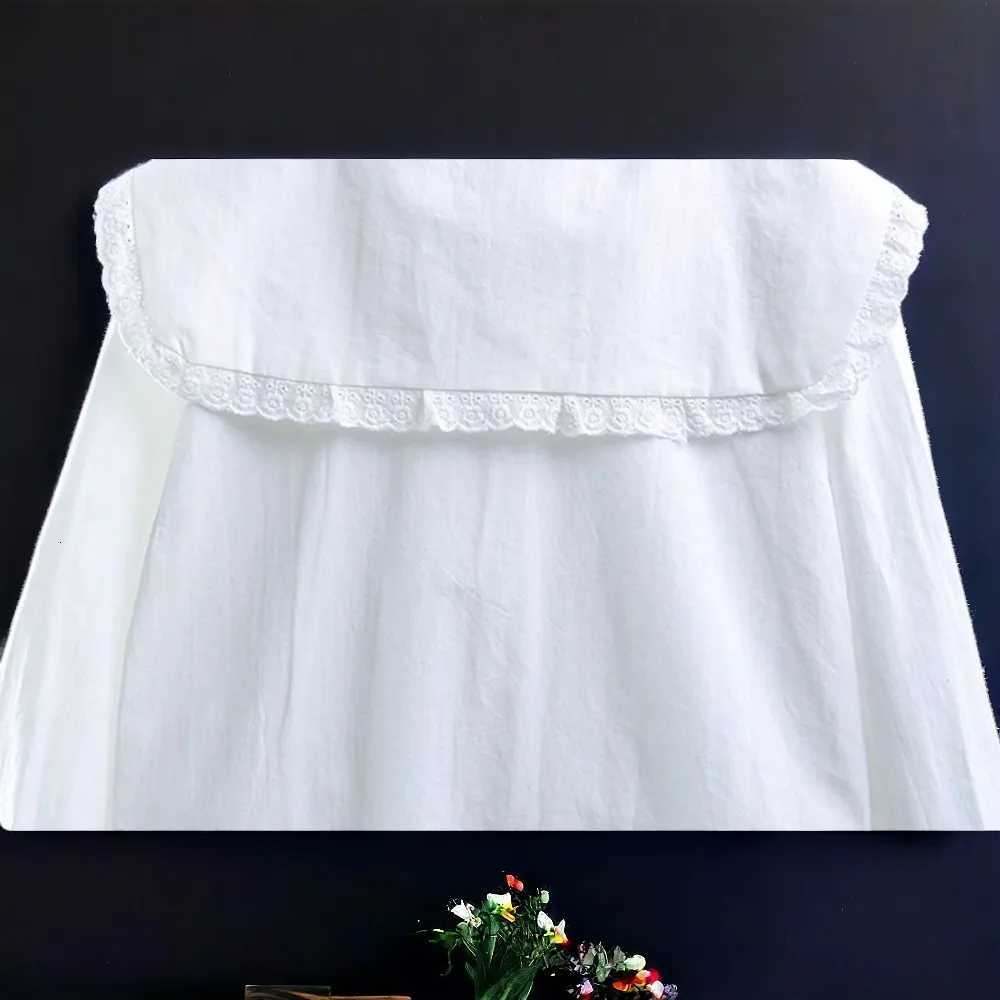 Back to School Kids White Shirts Outfits Blouses for Girls Costumes Long Sleeve Teenagers Children Cotton Tops 5 7 9 10 12 Years X250806