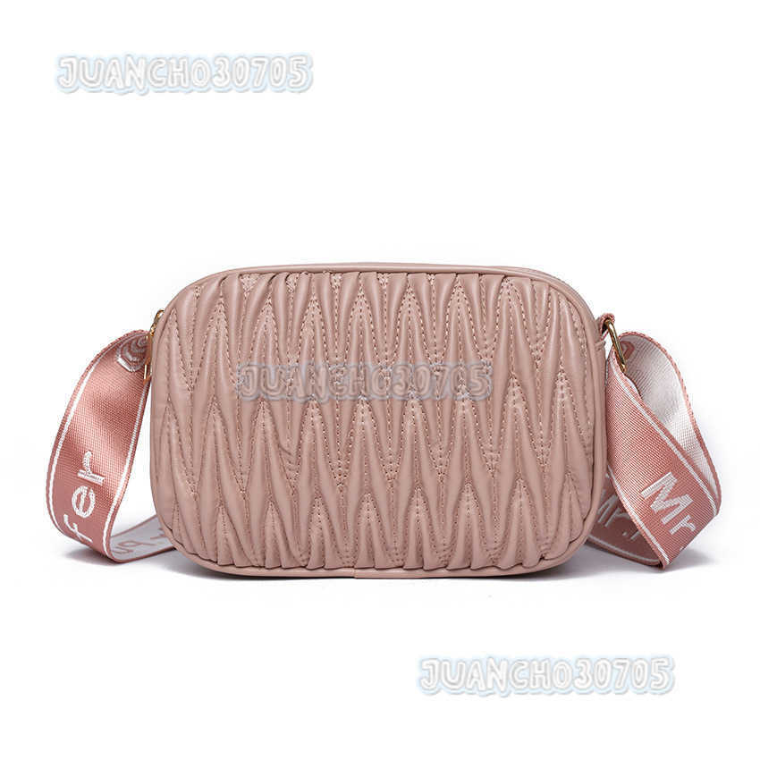 Trendy Textured Quilted Small Square Bag Bags Fashionable Underarm Shoulder Bag Wide Strap Crossbody Bag H250806