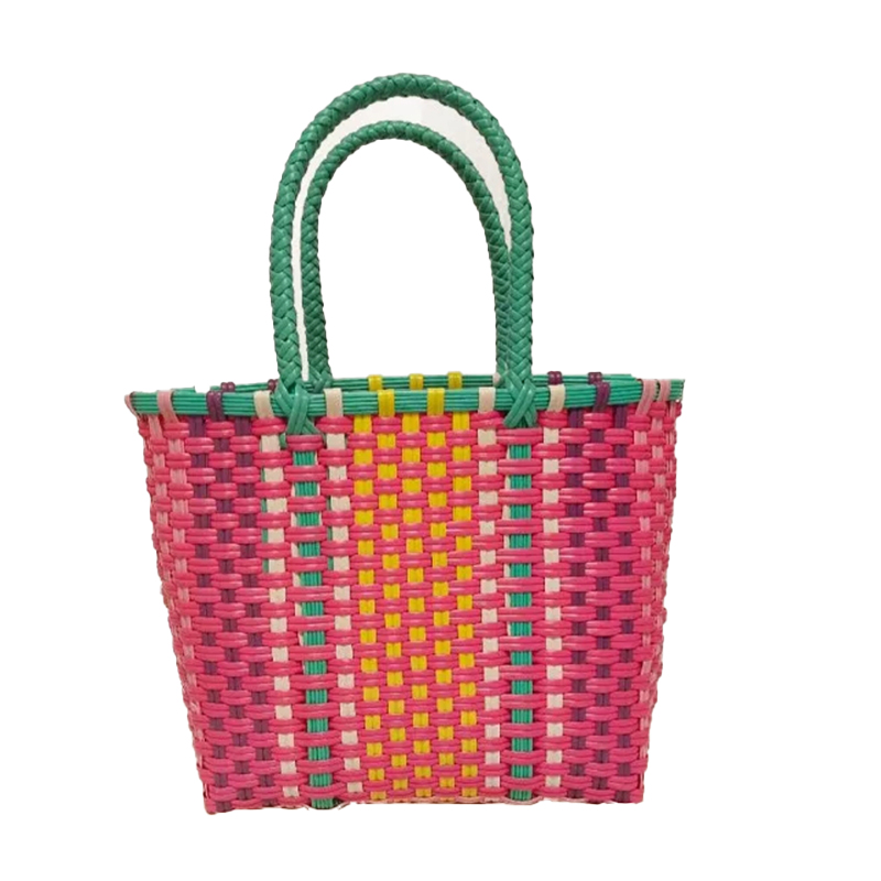 New woven bag for vacation photography, beach bag, double Ling tablet, children's bag, vegetable basket