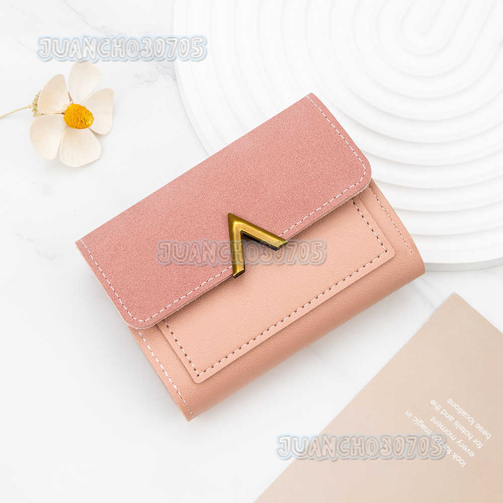 New Womens Short Card Bag Small Wallet Three Fold Wallet Womens Multi Card Pocket Mini Card Cover H250806
