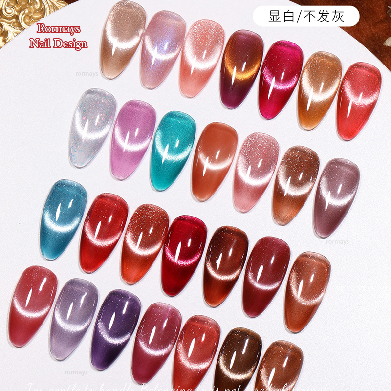 Rormays Dream Cat Eye gel Polishing 36 Semi permanent Shining Soaking Base Makeup White Star Sky Cat Eye Makeup Salon Nail Enhancement Wholesale Facto