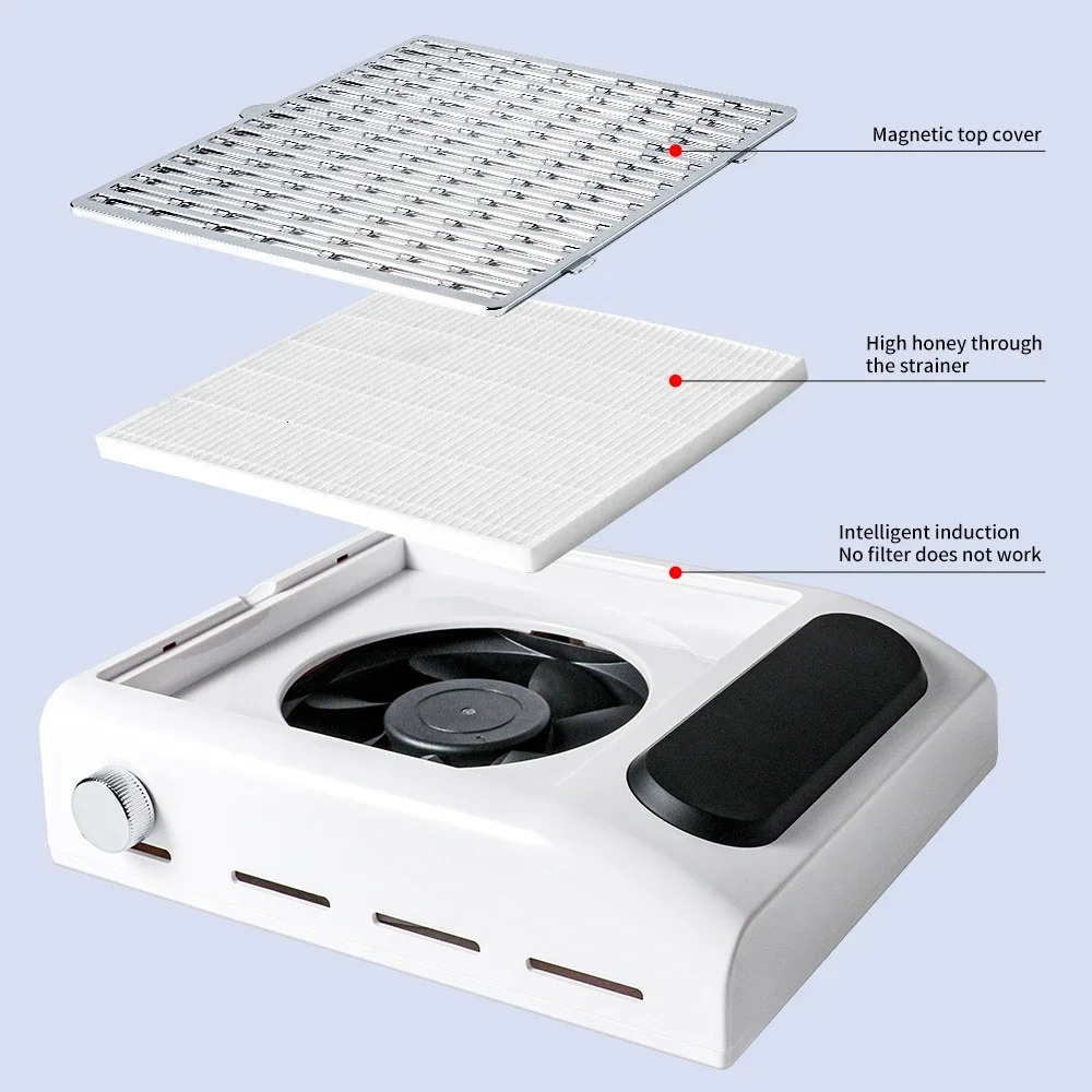 Powerful Nail Dust Collector Strong Suction Nail Vacuum Cleaner for Nails Acrylic Low Noise Professional Manicure Dust Collector 250729