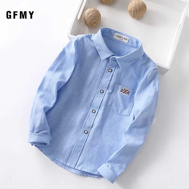 Boys Girls White Shirts for Students Uniform Long Sleeve Cotton Blouse Teenagers School Clothes Formal Wear 4 6 8 10 12 Years X250806