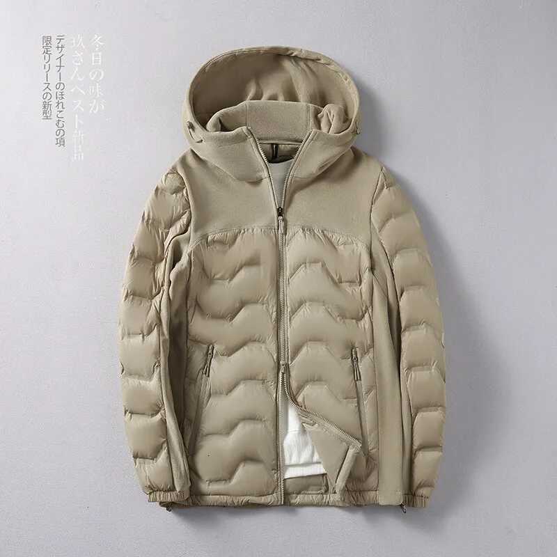2024 Winter New Mens Lightweight Hooded Down Jacket Warm and Temperature Locking Korean Edition Down Jacket Down Content 85% W250806
