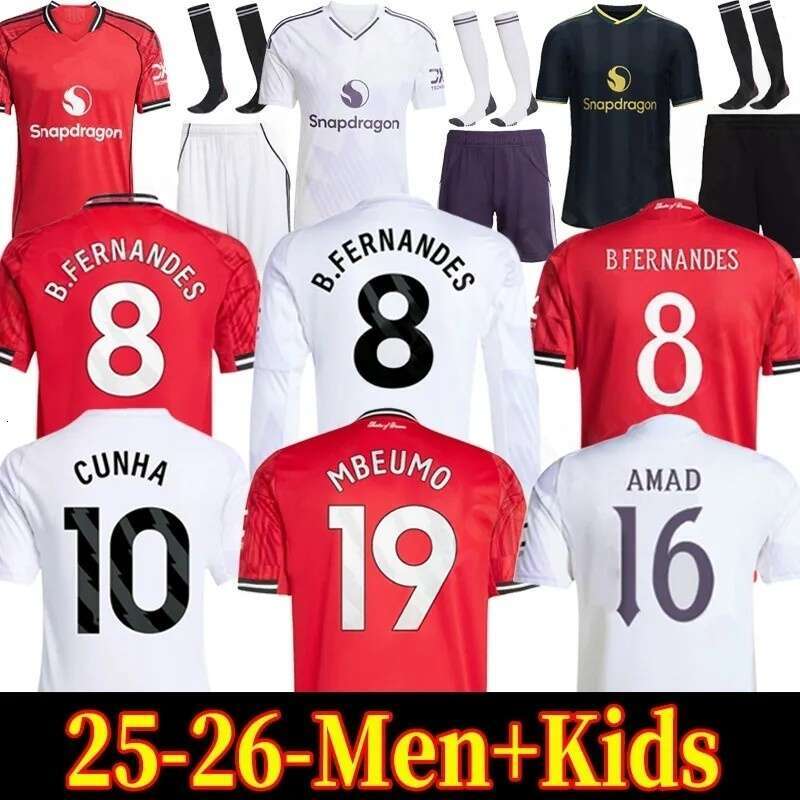 25 26 MAN CUNHA Soccer Jersey AMAD GARNACHO HOJLUND MOUNT 2025 2026 CASEMIRO Elanga GARNACHO MOUNT MARTINEZ MAINOO MBEUMO 19