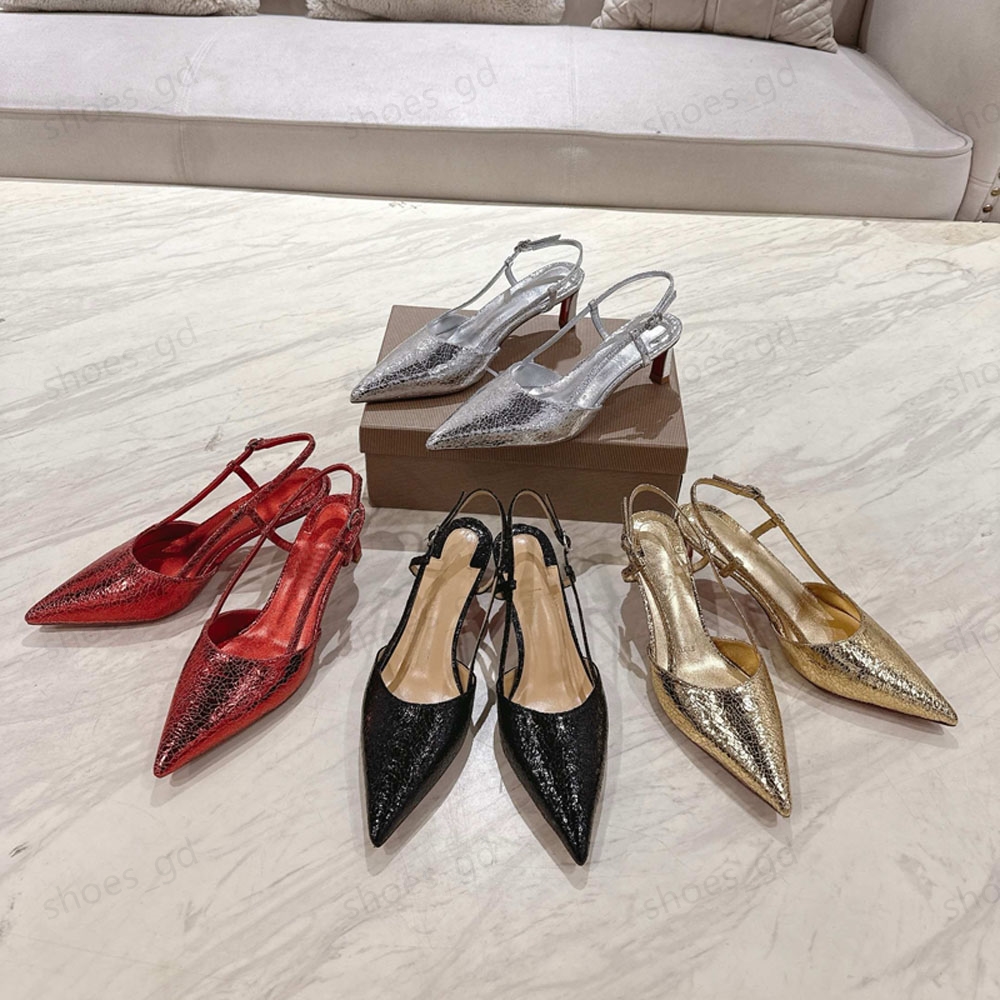 High quality Low-heeled sandals pumps Kitten heels Dress shoes 5.5cm Real leather slip on Luxury designer heels Office shoes party shoes size 35-43 Bring box