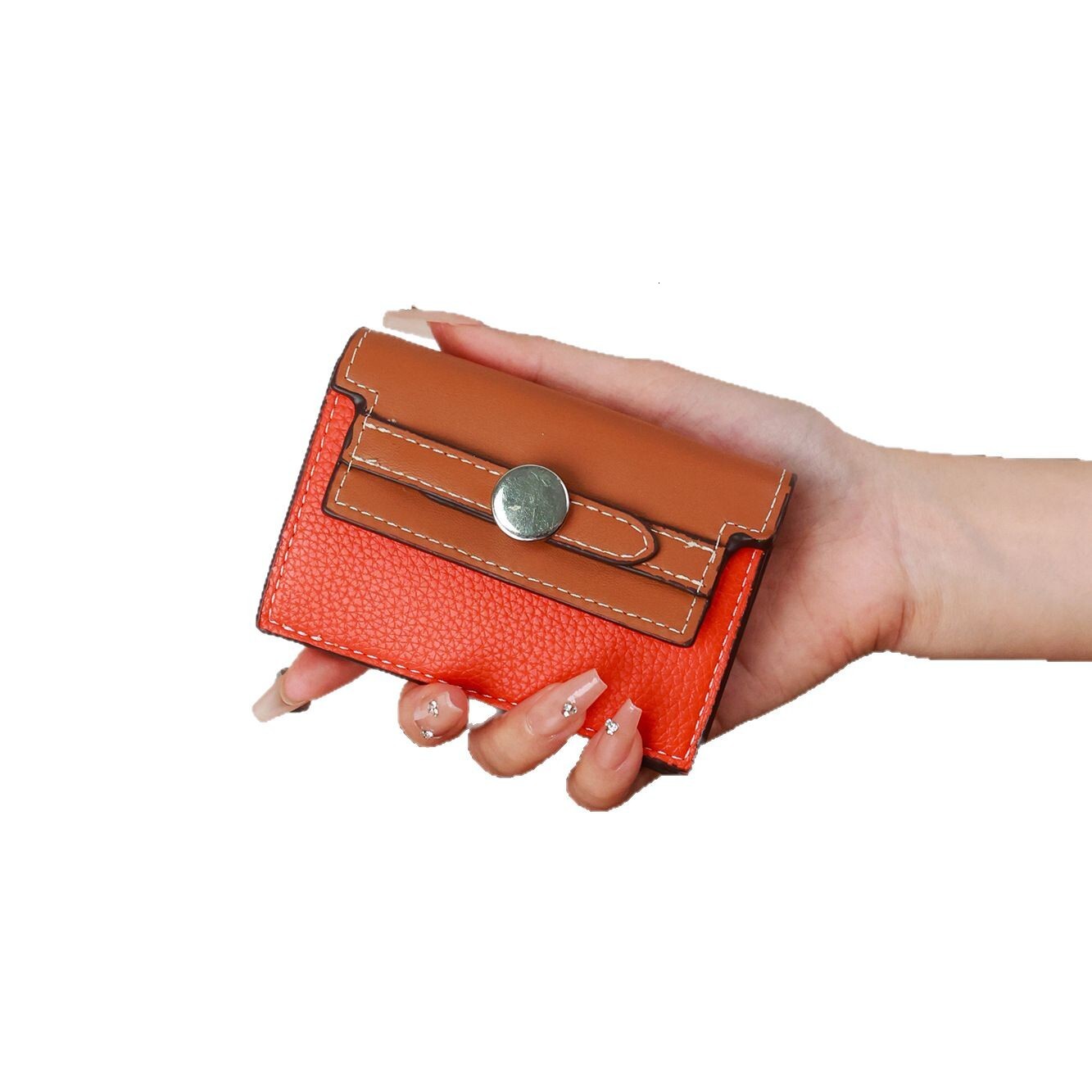 New Compact Internet Celebrity Coin Multi-Card Slot High-End Accordion Card Holder Women Wallet