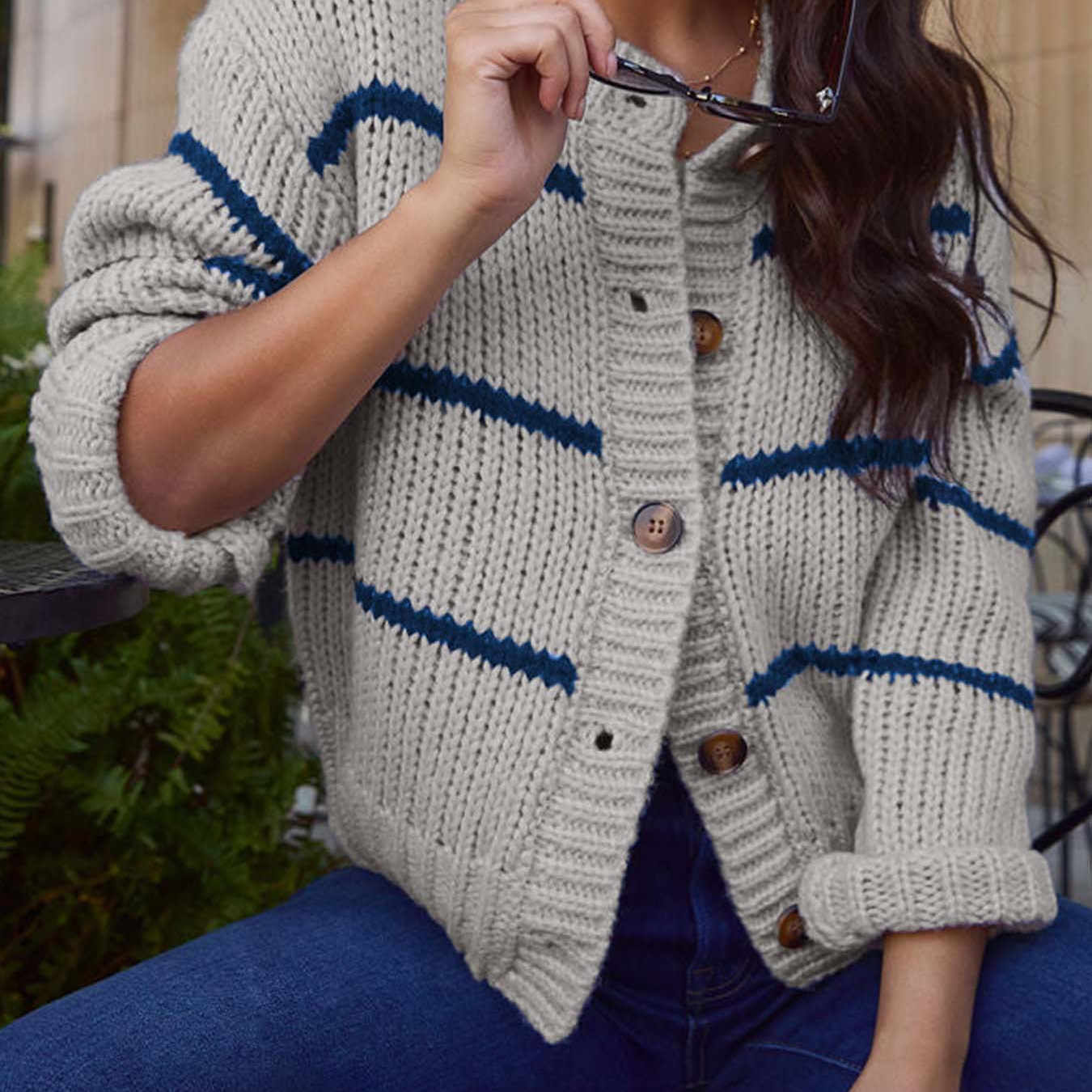 hot Free delivery designer sweater for women Comfortable round neck sweater with printed loose and warm knit sweater