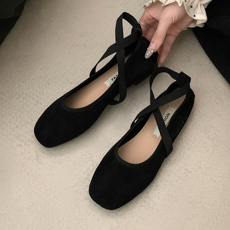 designer shoes loafers womens low heels shallow mouth mary jane shoes comfort soft non-slip elegant ballet flats single shoe