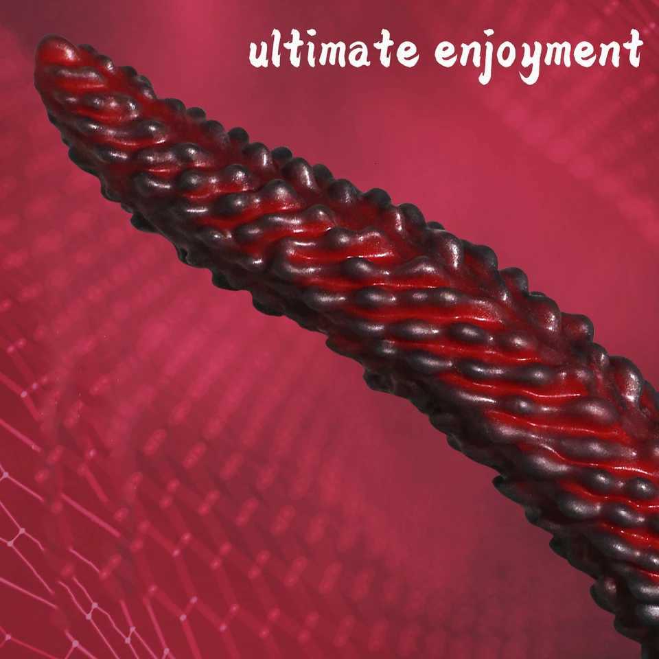 New Alien Tentacle Anal Plug Long Thick Dildo Spiral Silicone Large Butt Plug Suction Cup Anal Toy Dilator Adult Toy for Men and Women XJ250806