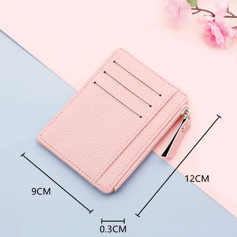 Small Fashion Credit ID Card Holder Slim Leather Wallet With Coin Pocket Man Money Bag Case For Men Mini Women Business PurseXJ250806