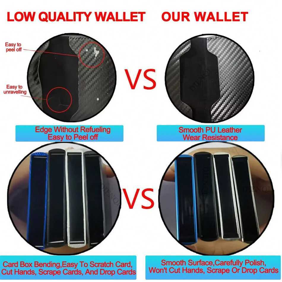 Top Quality Wallets Men Money Bag Mini Purse Male Vintage Brown Leather RFID Card Holder Wallet Small Smart Wallet Pocket WalletXJ250806