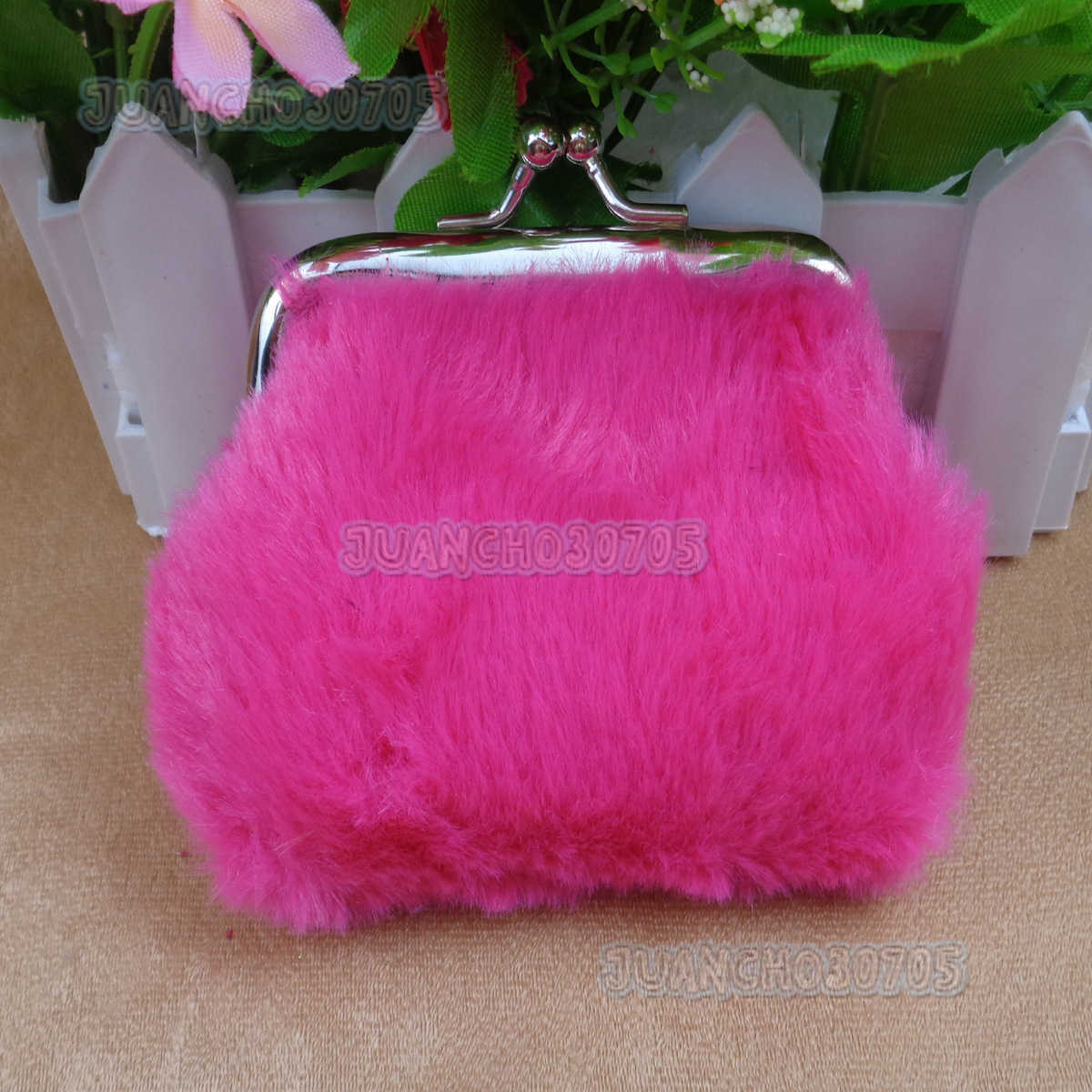 New Fluffy Coin Purse Mini Plush Coin Fluffy Clip Coin Purse H250806