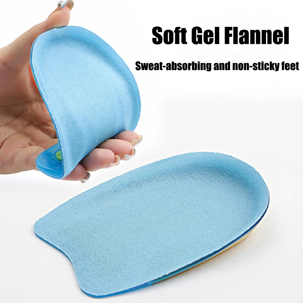 Silicone Gel Insoles for Heel Spurs Fascitis Plantar Pain Relief Treatment Inserts Heel Cup Cushion Height Increase Shoe Insoles 250805