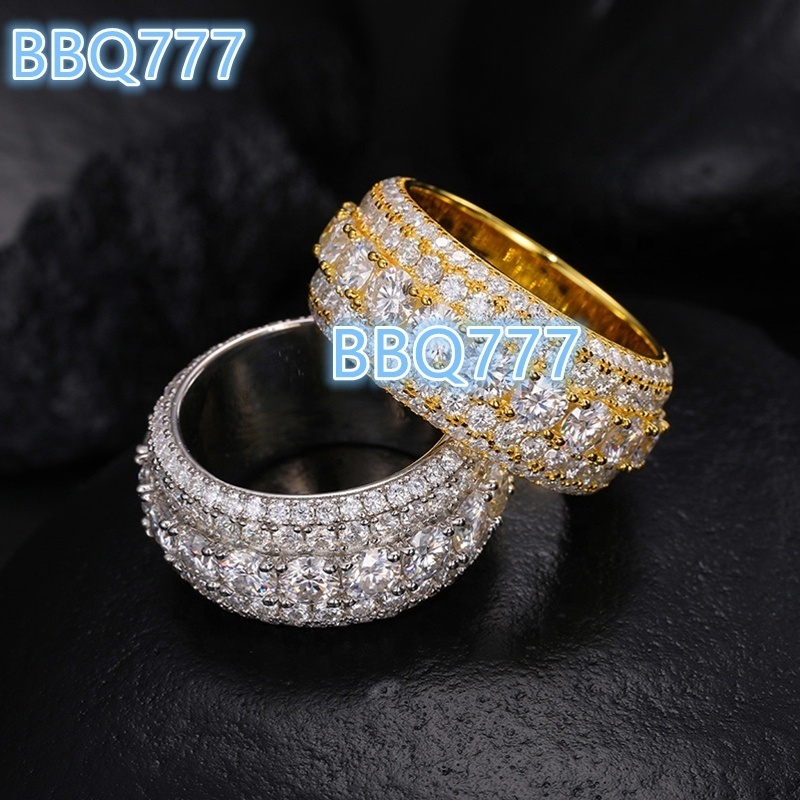 2024 Hip Hop Wholesale GRA VVS Moissanite 18K Gold Platinum Plated Fine Fashion S925 Jewelry Rings for Women Men