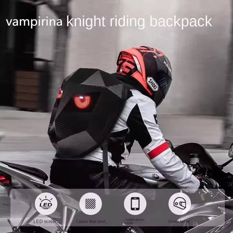 LED Knight Cycling Backpack with Eye Motorcycle Helmet Mochilas para motocicletas Waterproof Laptops Bags Saco Moto Schoolbag high-quality