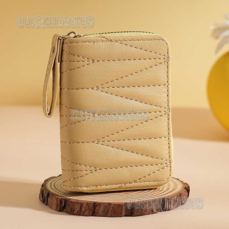 Embroidery Candy Color Small Style Womens Accordion Card Holder Student Coin Purse Credit Card Organizer H250806