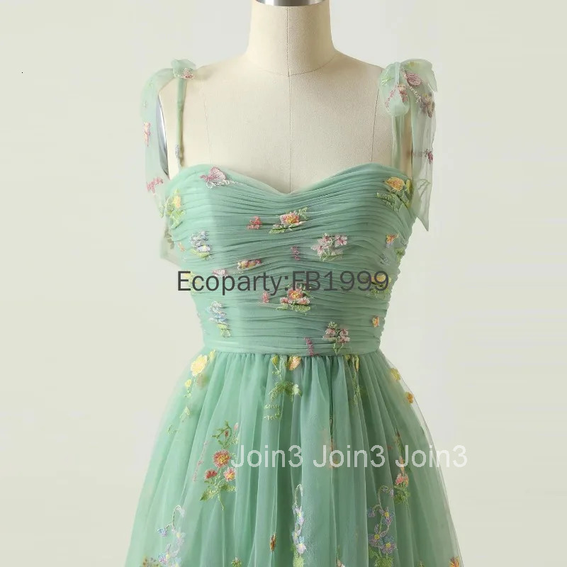 New Women Elegant Evening Party Dress Mesh Strap Sleeveless Lace Embroidery Dubai Banquet Gown Prom Dresses Female Vestidos