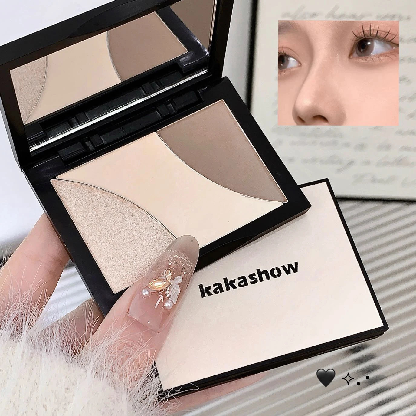 3Color Matte Contouring Highlighter Makeup Palette Natural Stereoscopic Face Powder Bronzer Palette Shading Nose Shadow Cosmetic 250730