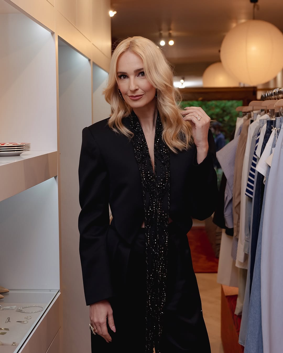 Exquisite Women Pants Suits Customized Rhinestones Beaded Banquet Party Gowns 2 Pieces Ladies Business Sets