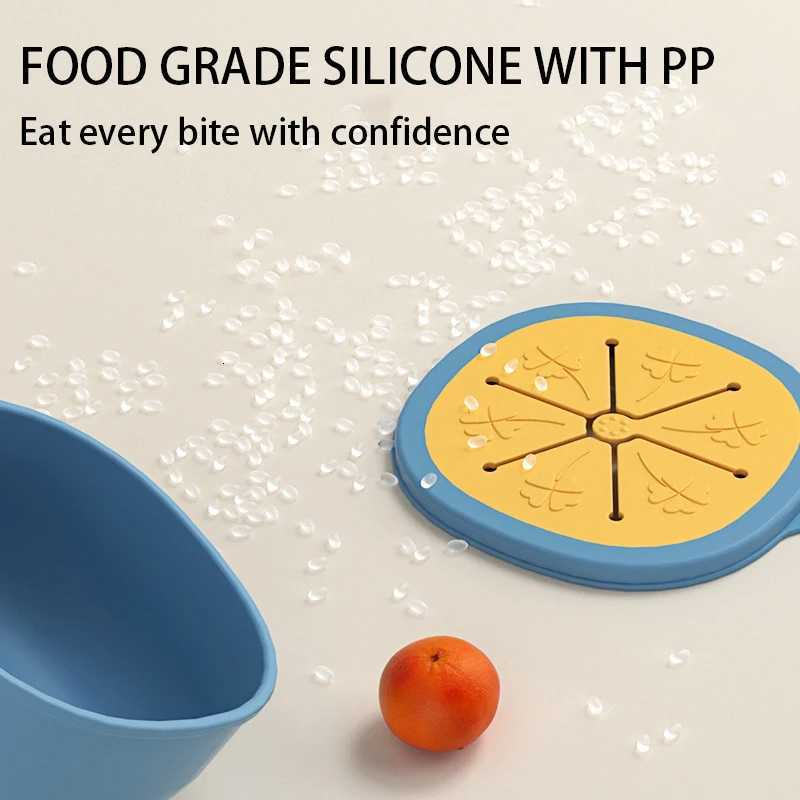 2PCS Straw Baby Sucker Bowl Baby Snack Bowl Tableware for Kids Waterproof Suction Bowl Children Dishes Kitchenware X250806