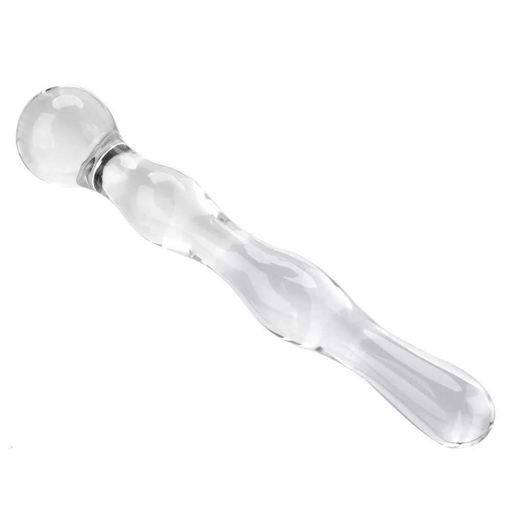 19cm Glass Butt Plug Anal Beads Dildos for Women Vaginal Men Prostate Massager Female Masturbator Sex Toys Adult Erotic Products XJ250806