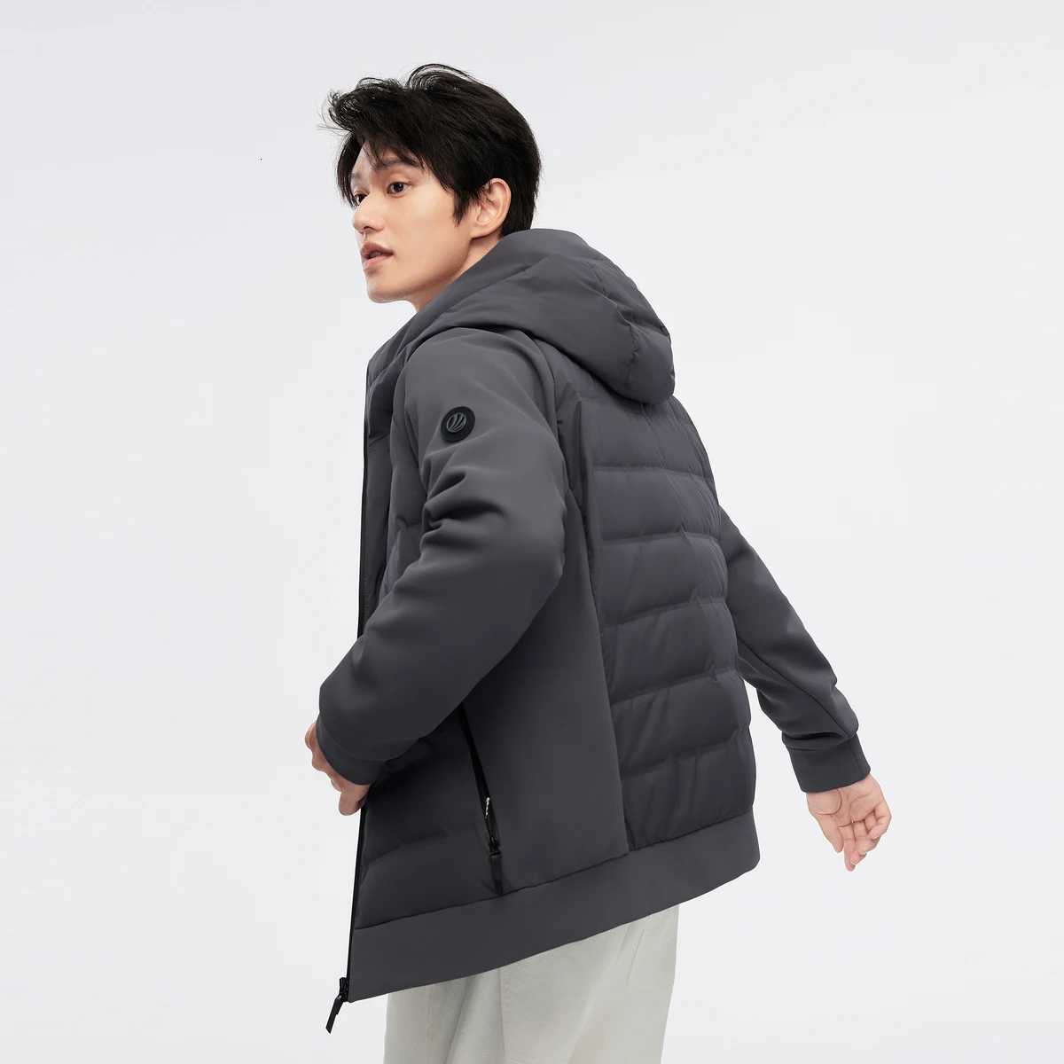 90% goose down jacket for men by BOSIDENG hooded sport jacket warm high quality lightweight. W250806