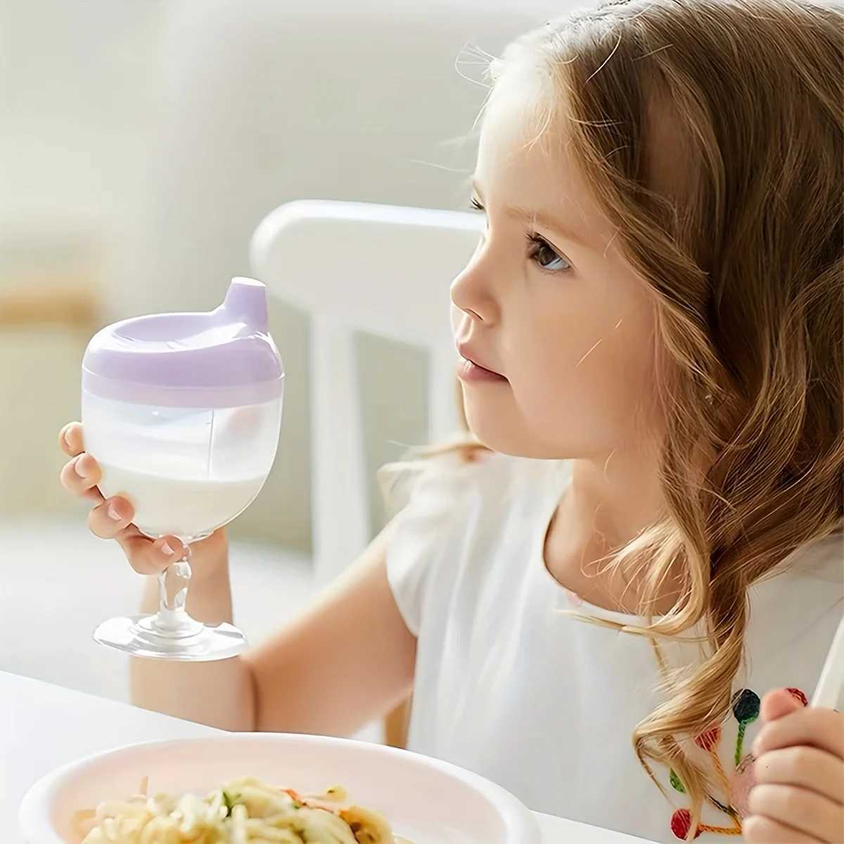 1pc Fun Party Cup for Kids Cheerful Baby Wine Sippy Cup Juice Milk Water Training Cup Plastic Goblet Chalices for Birthday Party X250806