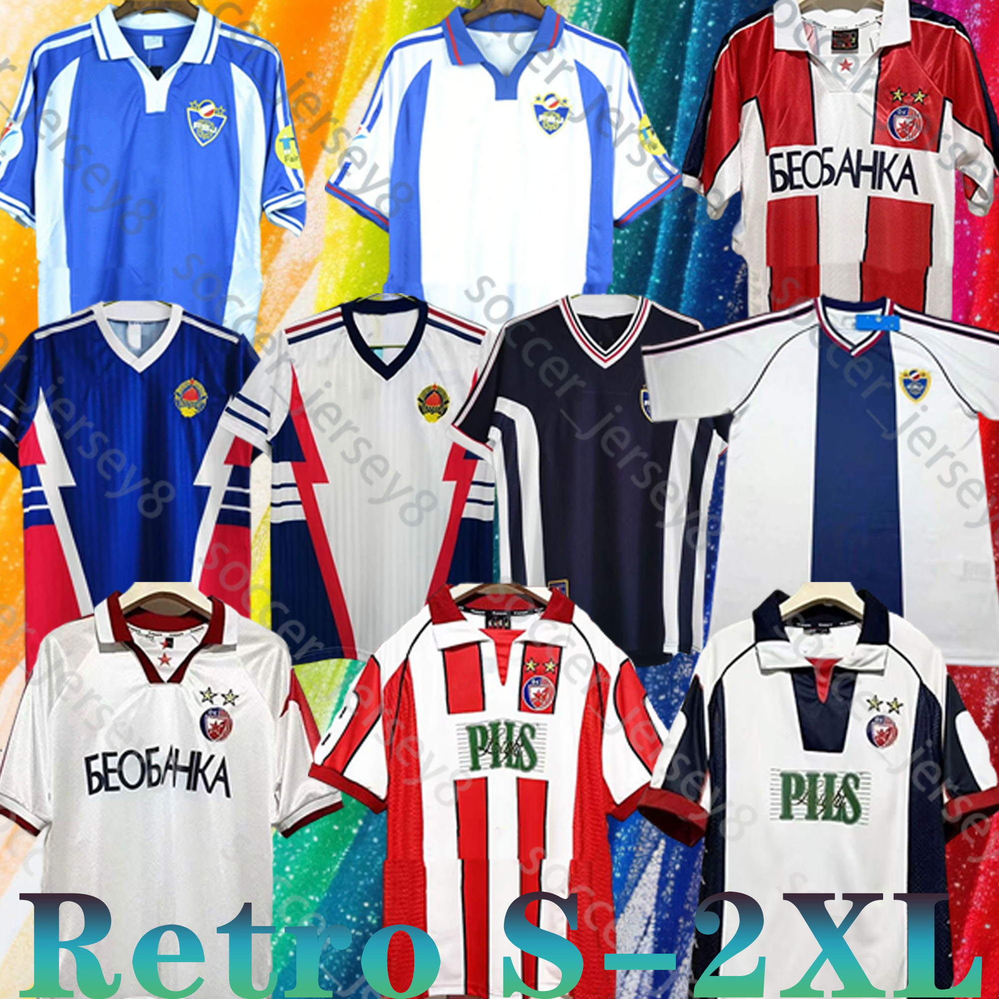 Yugoslavia retro soccer jerseys 90 92 98 99 00 01 25 26 Red Star Belgrade Jugoslavija Mijatovic Pancev Mihajlovic Stankovic Jugovic Stojkovic classi football shirts