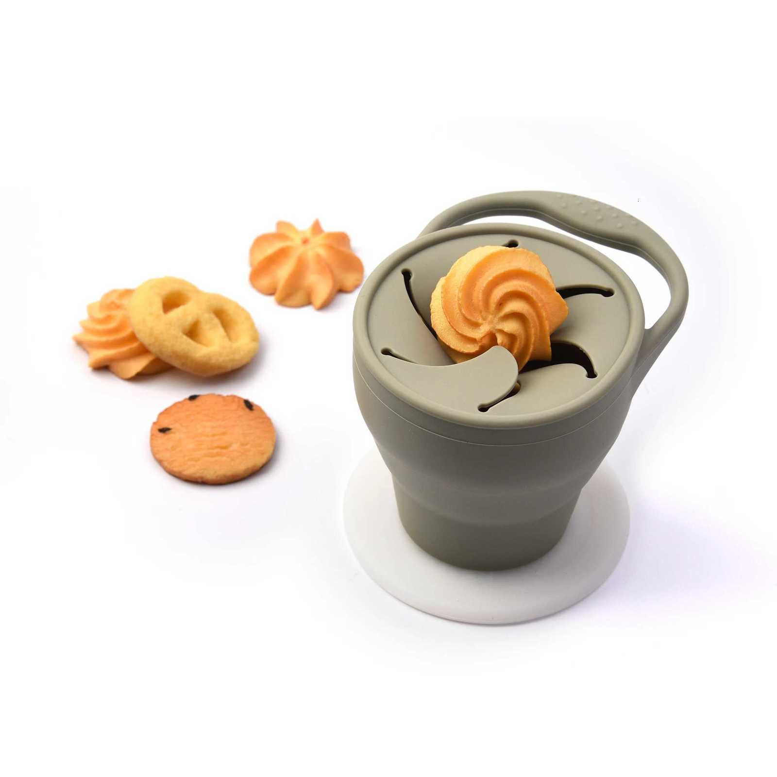 100% Food Safe Silicone Container Foldable Snack Cup Portable Food Cup With Lid X250806