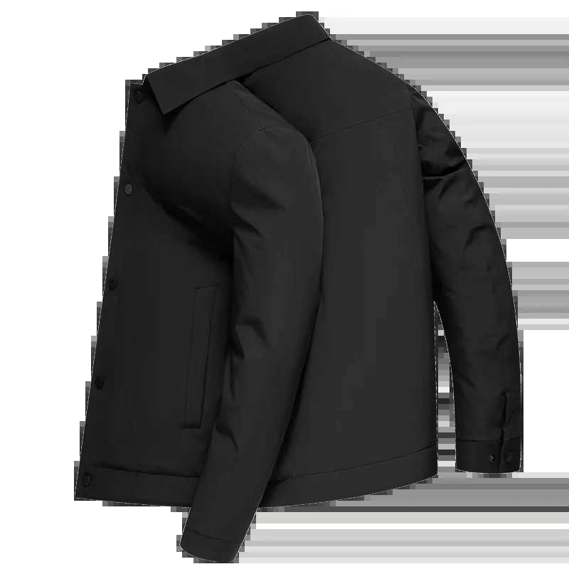 High Quality Warm White Goose Down Jackets 2025 Winter Casual Mens Lightweight Puffer Coats Outerwear Solid Padded Tops Clothing W250806