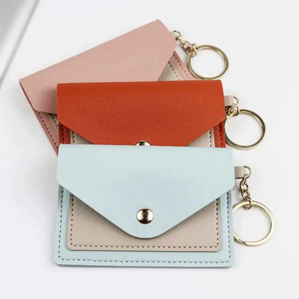 Candy Color Business Card Cover Card Case Student Coin Pocket ID Card Holder Coin Purse Korean Style Card Holder Slim Wallet XJ250806